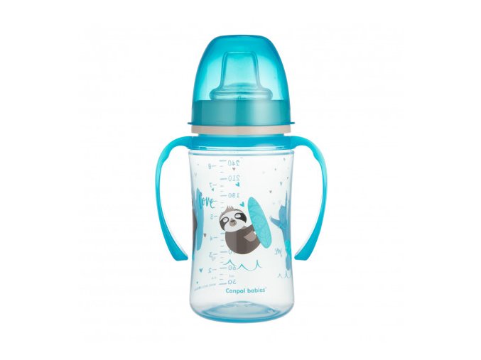 CANPOL 35/208 Exotic Animals tréninkový kelímek modrý 240 ml