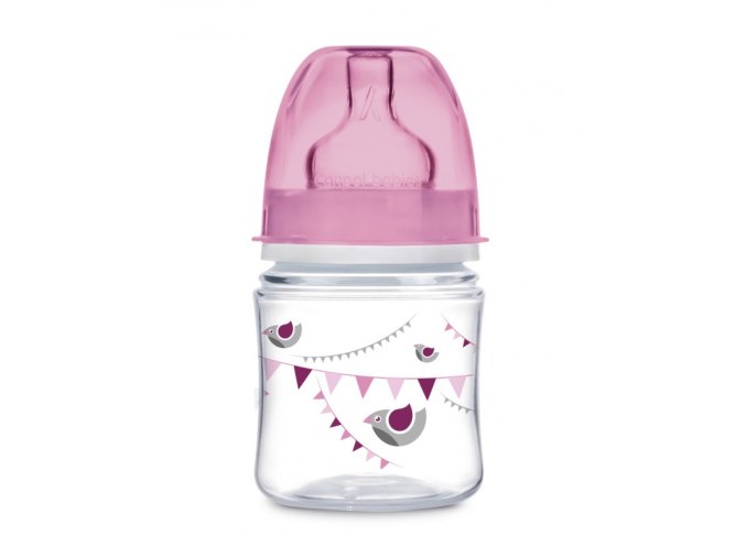 CANPOL 35/228 120 ml PP Easy Start Let's pink antikolikové láhve se širokým hrdlem