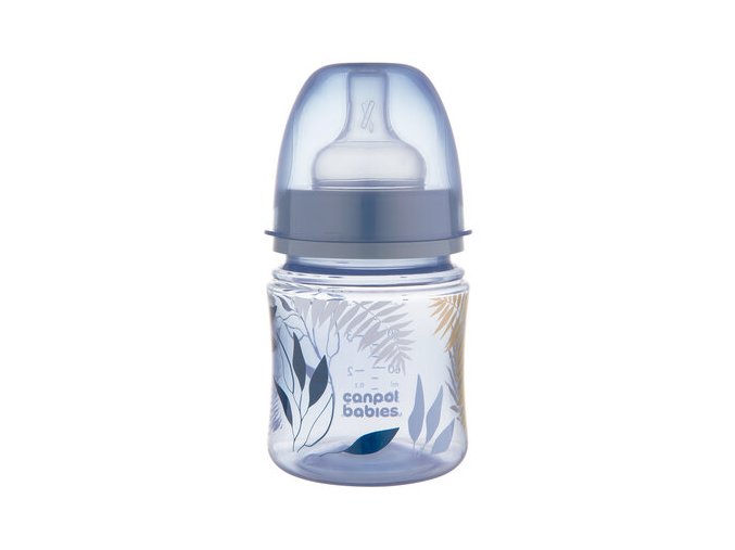 CANPOL 35/239 Butelka antykolkowa EasyStart 120ml GOLD niebieska