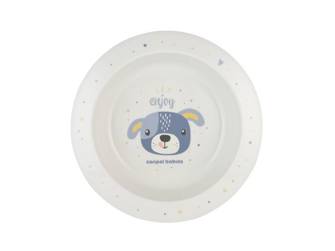 CANPOL 4/412 Dětská plastová miska 270ml Cute Animals modrá 2