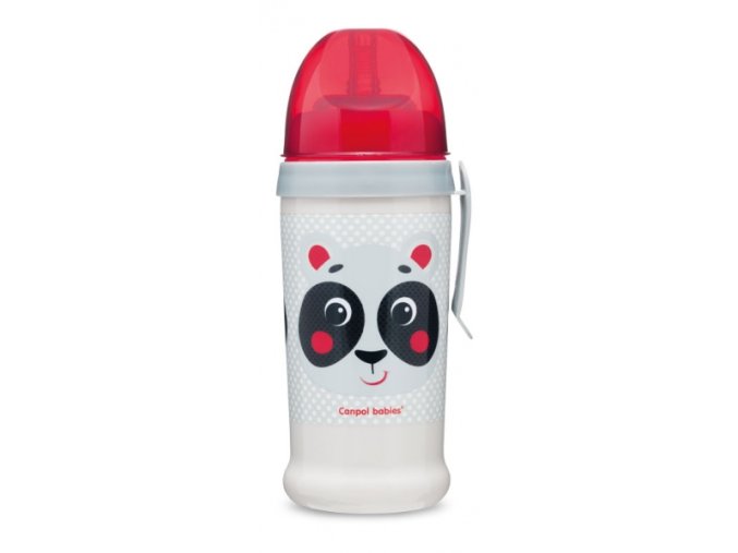 CANPOL 56/510 Hello Little Panda Béžová láhev na dudlík