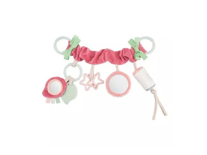 CANPOL 68/072 Závěs na kočárek/autosedačku PASTEL FRIENDS růžový