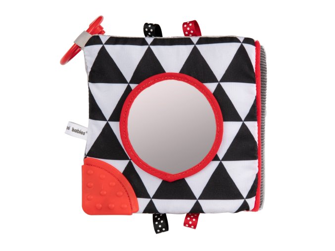 CANPOL 68/081 Plyšová kontrastní vzdělávací brožura SENSORY TOYS