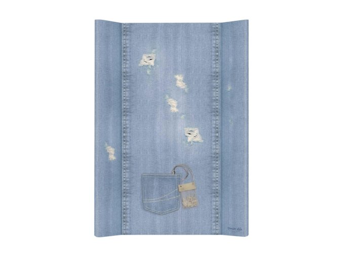 CEBA 102-119-589 Krátký profilovaný měkký přebalovací pult bez opěrky hlavy 50x70 DENIM STYLE SHABBY modrý*