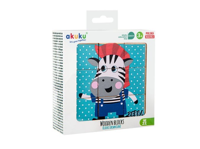AKUKU A0612 Dřevěné bloky 9 prvků