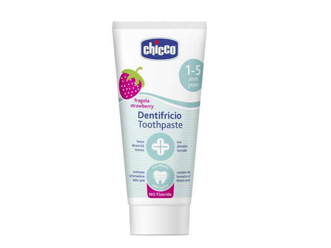 CHICCO 00002321100000 Jahodová zubní pasta bez fluoridu 50 ml