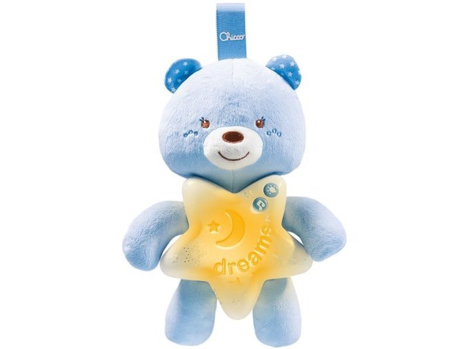CHICCO 00009156200000 Medvídek na dobrou noc modrý