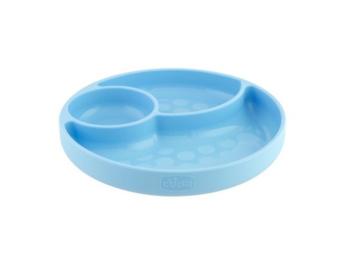 CHICCO 00010216200000 Silikonový talíř 3dílný chlapec