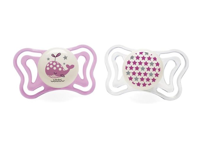 CHICCO 00071031410000 PHYSIO LIGHT LUMI figurína silikonová 2-6m+ 2 ks.