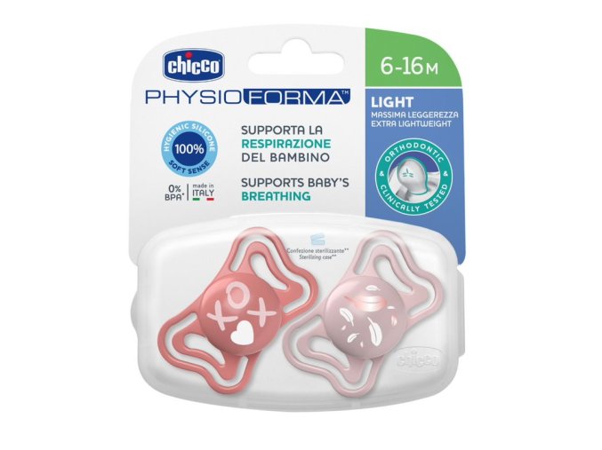 CHICCO 00071038110000 PHYSIO LIGHT figurína 6-16M sil 2 ks růžová