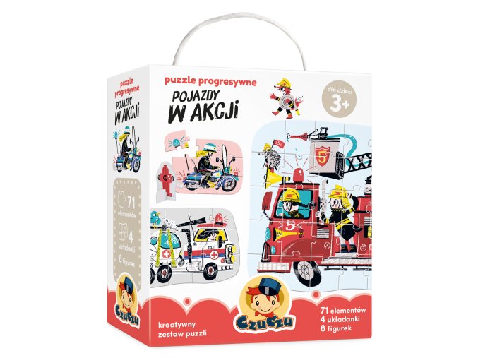 CzuCzu 6198375 Puzzle 71 el.Vehicles v akci 3+
