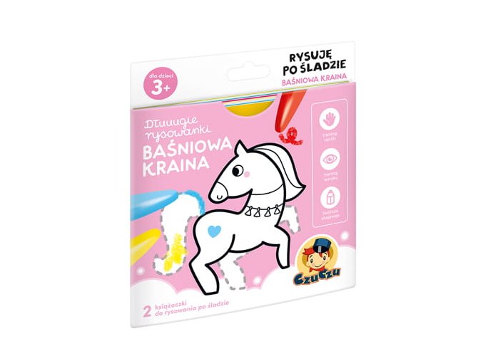 CzuCzu 6598586 Vzdělávací kniha Pohádková země. Kreslím po stopě 3+