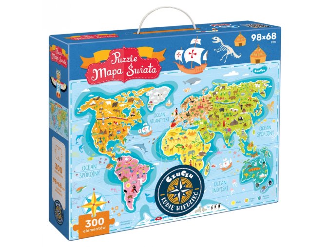 CzuCzu 7180586 Puzzle Mapa světa 300el.