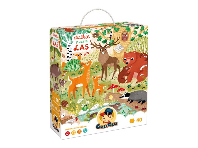 CZUCZU 7518848 Puzzle 40 el. Dzikie puzzle Las