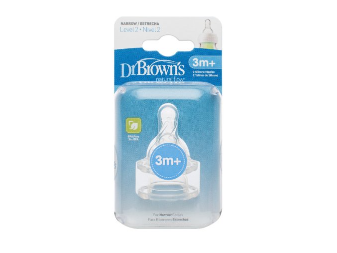 Dr.Browns 322 Standard level 2 2-pack silikonová savička na láhev