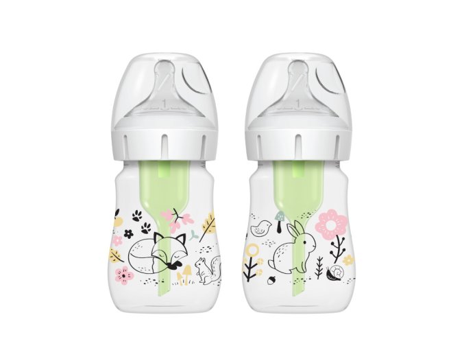 Dr.Browns WB52016 Širokohrdlá láhev 150 ml VOLBY PLUS 2-pack Las