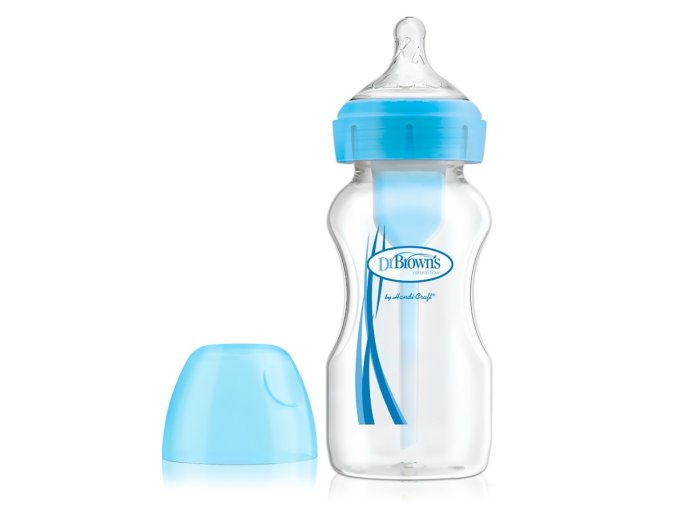 Dr.Browns WB91602 Láhev se širokým hrdlem 270 ml PP OPTIONS PLUS modrá