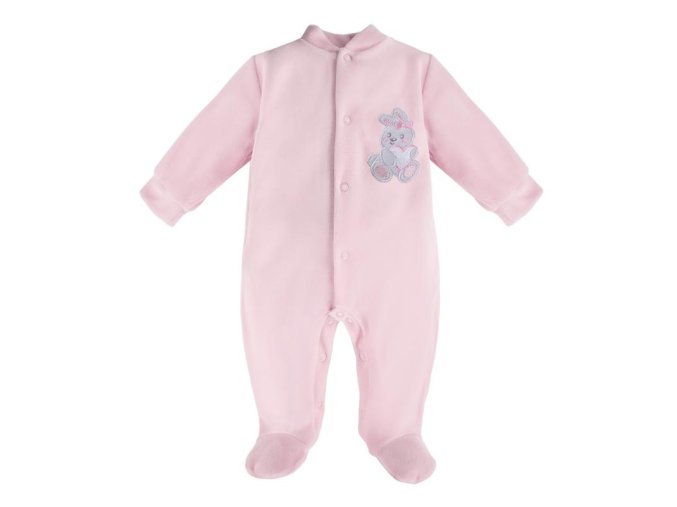 EWA 931023 NEWBORN Velurový župan růžový 68