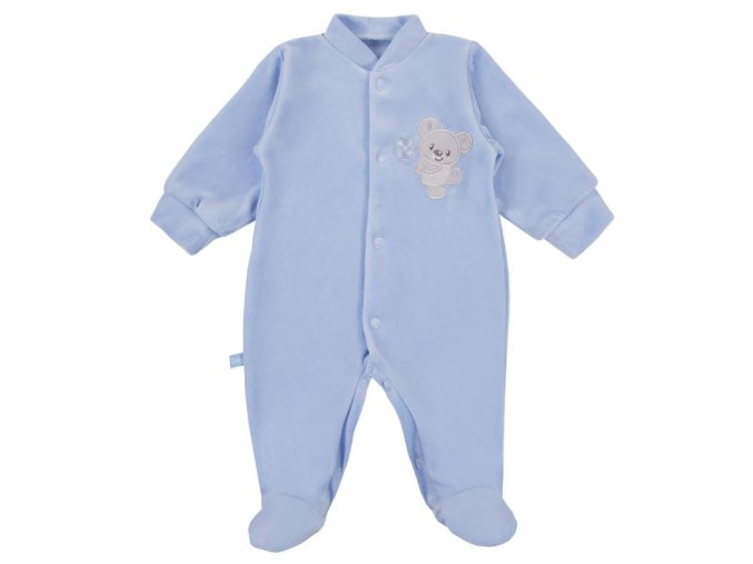 EWA 931030 NEWBORN Velurový župan modrý 68