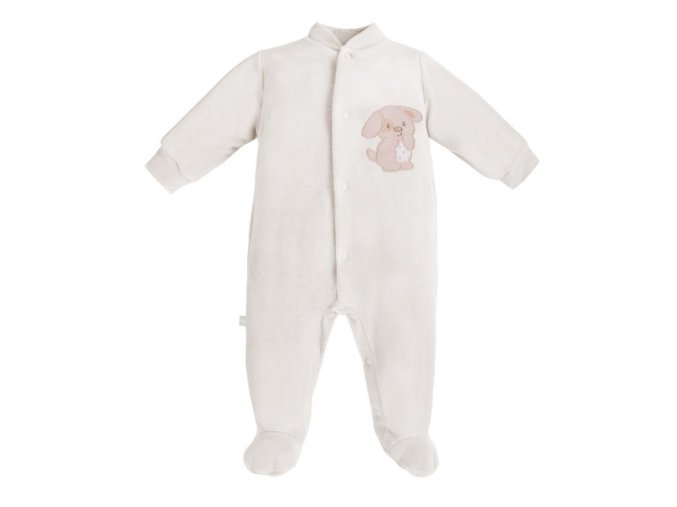EWA 931047 NEWBORN Pajac welur ecru 68
