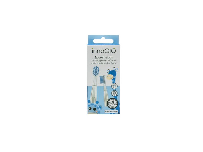 INNOGIO GIO-450BHB Náhradní kartáčkové hlavy GIOgiraffe BLUE 2 ks.