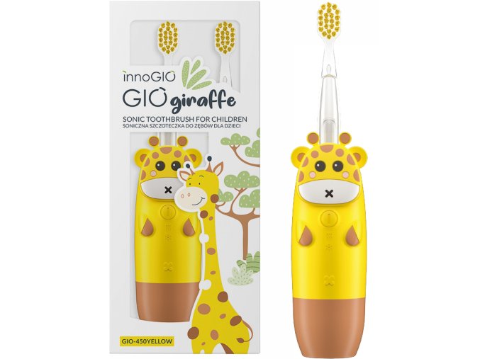 INNOGIO GIO-450YELLOW Dětský zubní kartáček GIOgiraffe žlutý