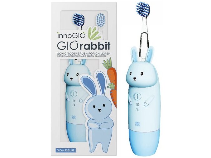 INNOGIO GIO-455BLUE Dětský zubní kartáček GIOrabbit modrý