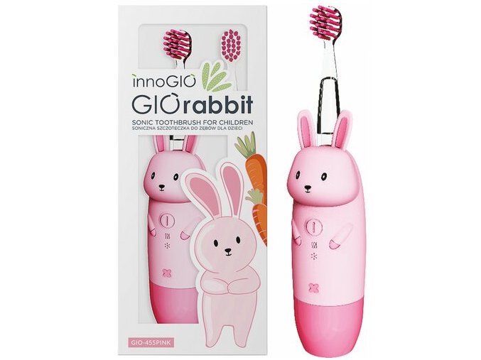 INNOGIO GIO-455PINK Dětský zubní kartáček GIOrabbit růžový