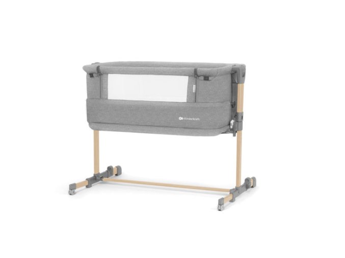 KINDERKRAFT Dětská postýlka Neste Grow Light Grey Full Wood