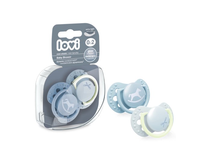 LOVI 22/900 Dynamická silikonová savička 0-2m 2 ks Kojenecká sprcha Chlapec