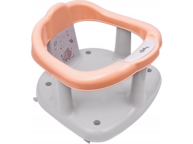 MALTEX Dětská židlička / vložka do vany Baby Elephant broskvově růžová