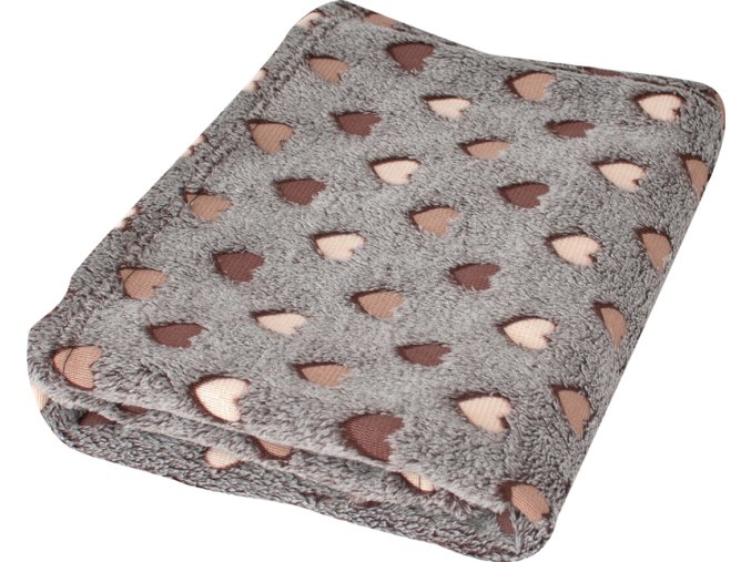 MATEX Baby MILLY Deka z mikrovlákna 75X100 [TB0294 S18] srdce c.brown