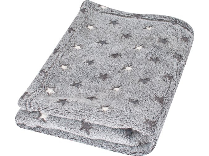 MATEX Dětská deka z mikrovlákna MILLY 75X100 [TB0294_G44] šedé hvězdy
