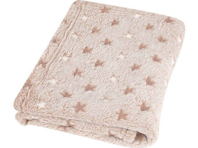 MATEX Dětská deka z mikrovlákna MILLY 75x100 [TB0294-G16] hvězdy c.beige