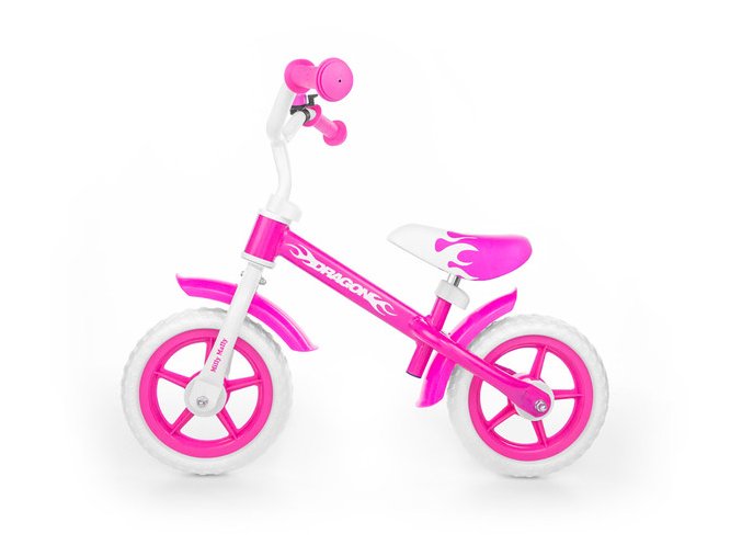 MILLY MALLY Rowerek biegowy DRAGON Z HAMULCEM Pink