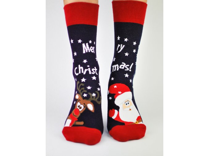 NOVITI SF012-U-04 Skarpety frotte XMAS Merry Christmas 31/34