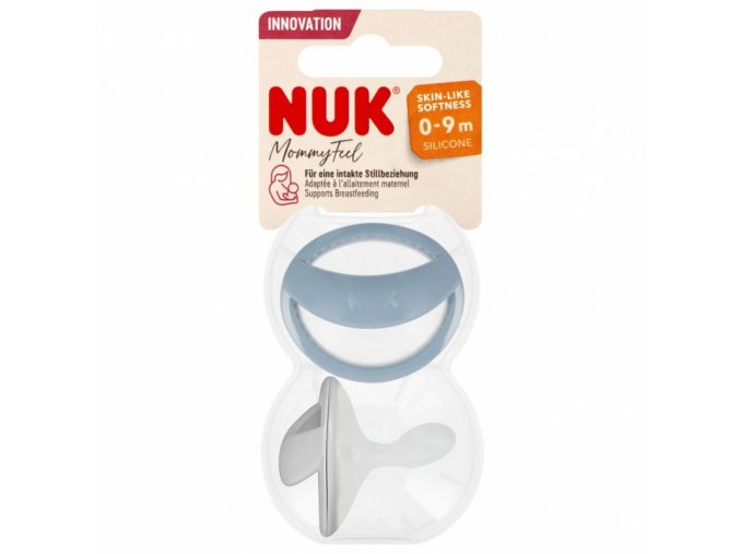 NUK 175313 Silikonový dudlík 0-9m Mommy Ful 2 ks modrý
