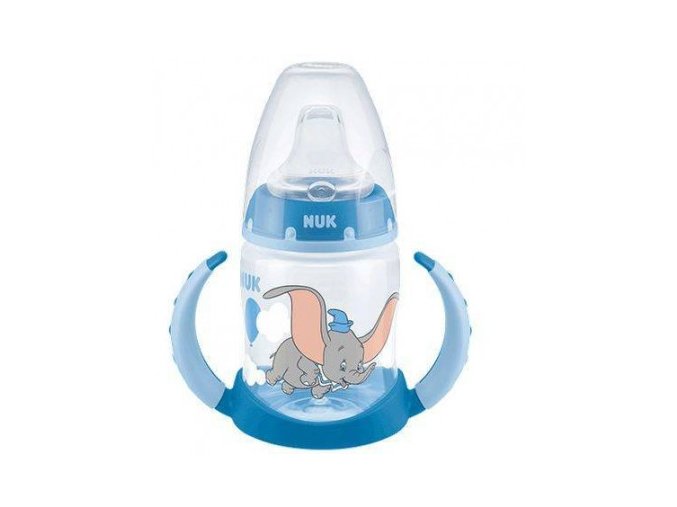 NUK 743931 FC 150 ml láhev s držadly a indikátorem teploty DISNEY DUMBO silikonový náustek