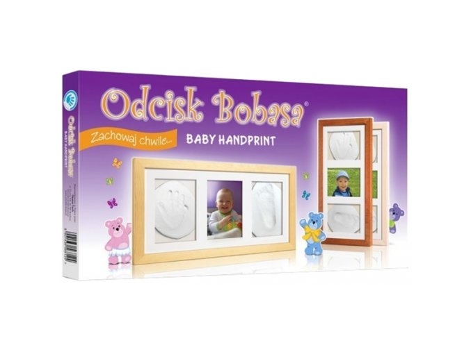 Baby Bob print - Trojitý rám s hliněnou bílou barvou