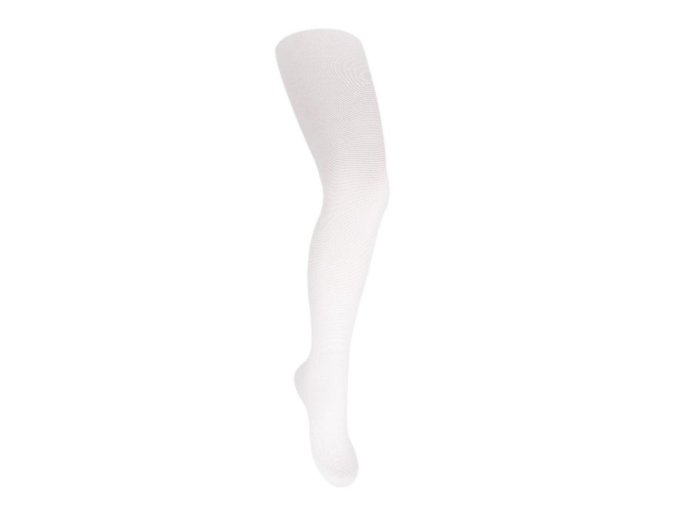 SCORPIO RA-42 Hladké bílé punčocháče LYCRA 140-146CM