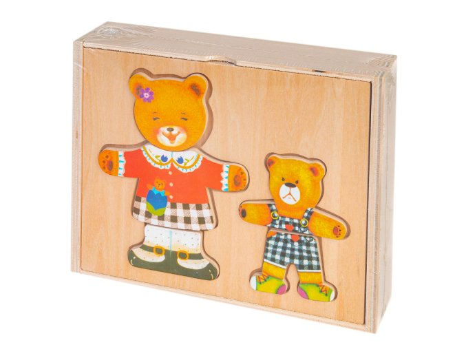 SMILY PLAY SPW83595 Dřevěné puzzle s medvídkem