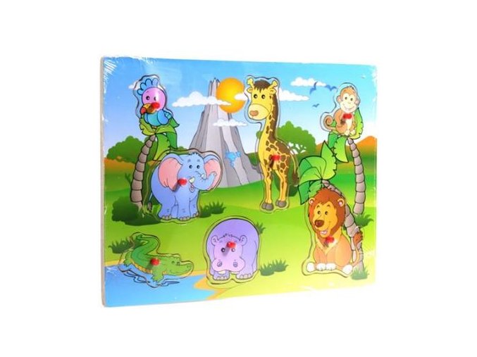 SMILY PLAY SPW83599 Dřevěné puzzle Safari