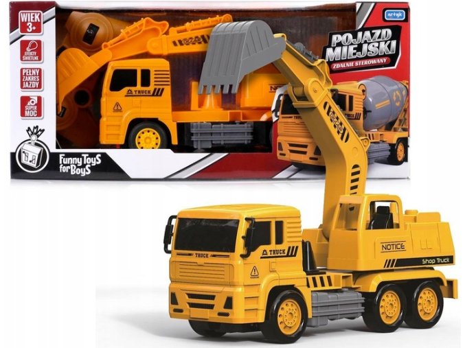 ARTYK 131226 Dálkově ovládané stavební auto Bagr