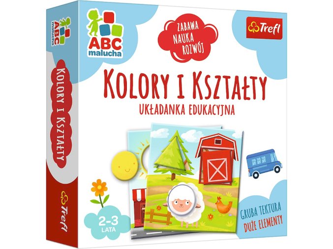 TREFL 01939 Barvy a tvary ABC hra pro batolata 2+