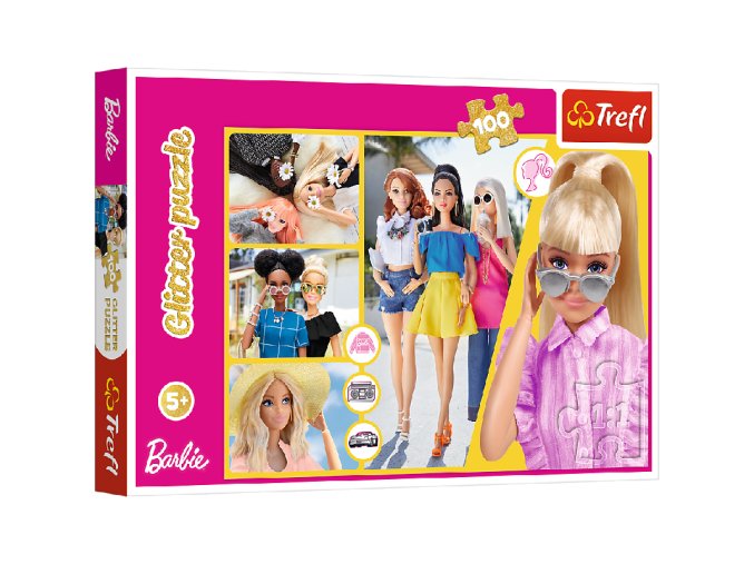 TREFL 14830 Puzzle 100 Glitter Barbie