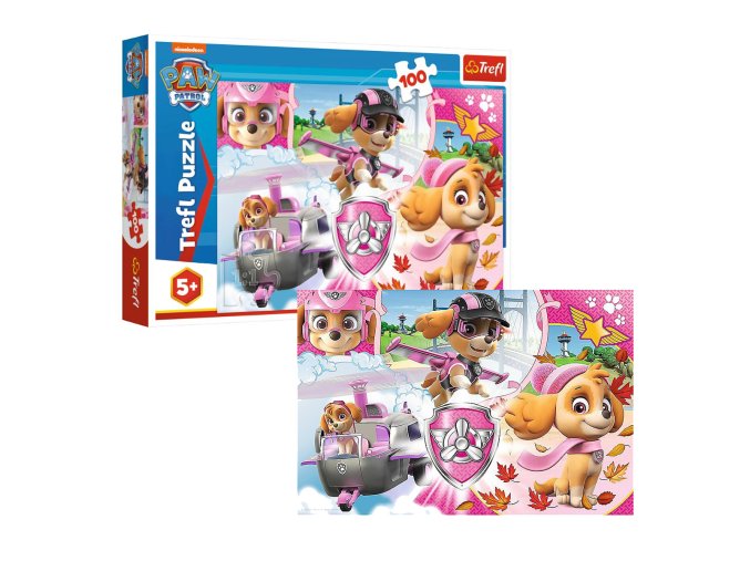 TREFL 16368 Puzzle 100 el. Psí hlídka Skye v akci 5+