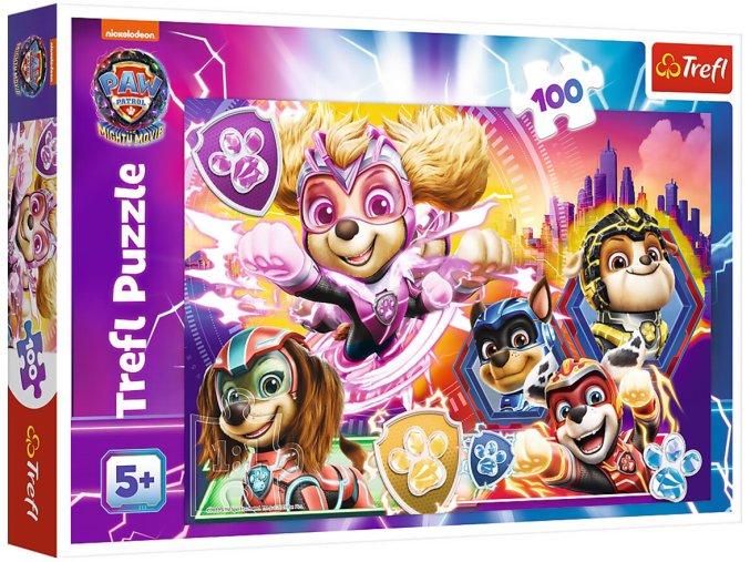 TREFL 16460 Puzzle 100 Seznamte se s mocnými štěňaty