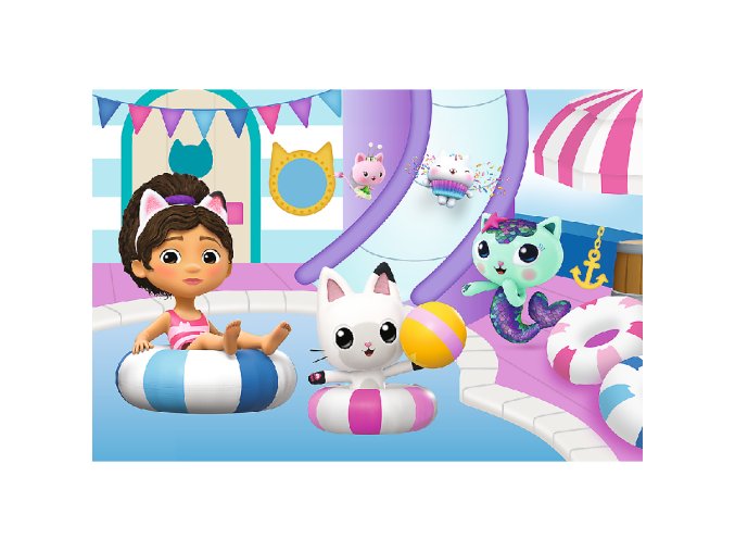 TREFL 17393 Puzzle 60 Gabby u bazénu