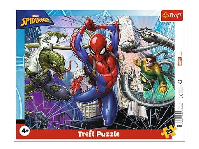 TREFL 31347 25-rámečkové puzzle Brave Spiderman