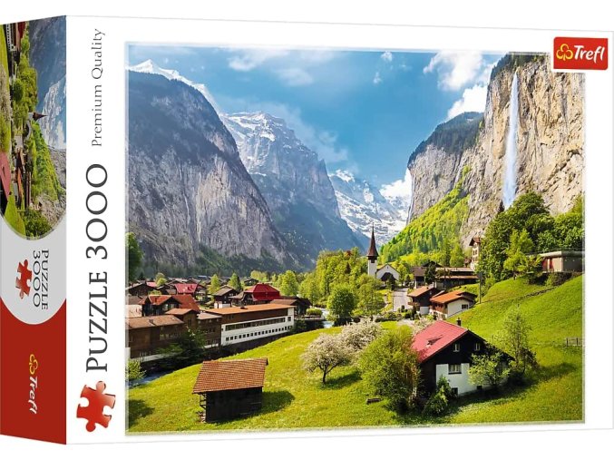 TREFL 33076 Puzzle 3000 Lauterbrunnen, Švýcarsko
